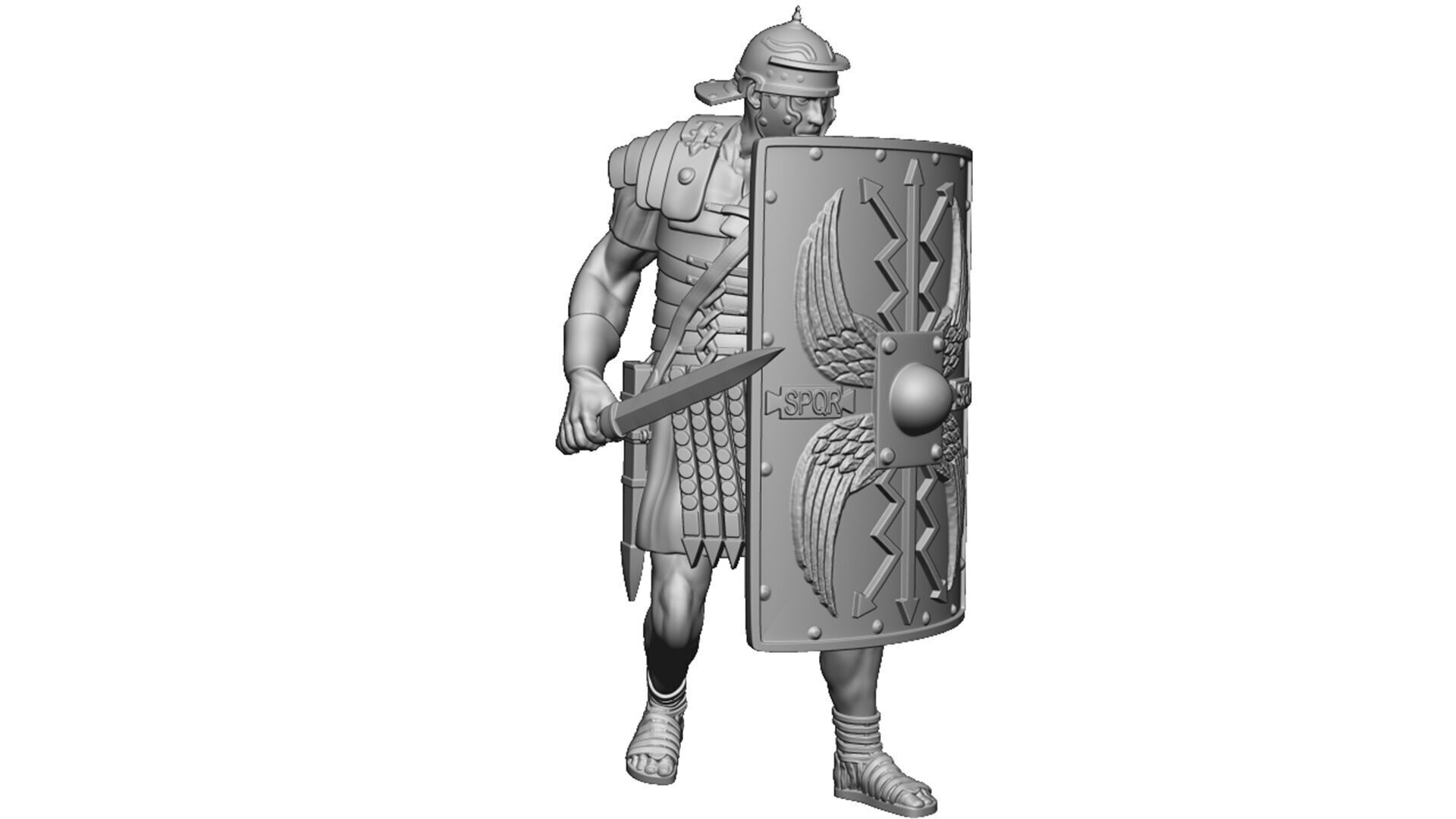 LEGIONARY TESTUDO 1 SWORD 3D print model_3
