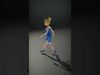 Elegant Evening Lady D Model  Rigged and Animated Low-poly 3D model_2