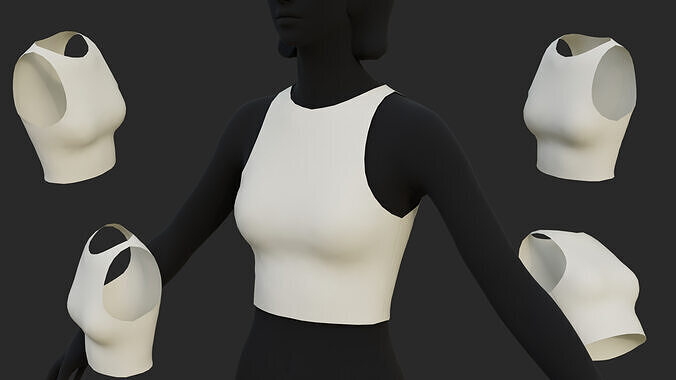 Chest Binders Tank Top Low-poly 3D model