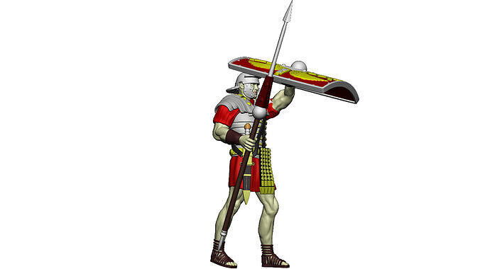 LEGIONARY TESTUDO 2 SPEAR 3D print model