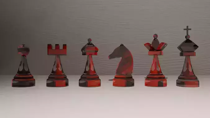 Glass Chess Set 