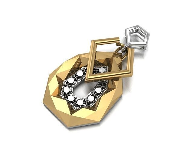 Facet pendent 3D print model