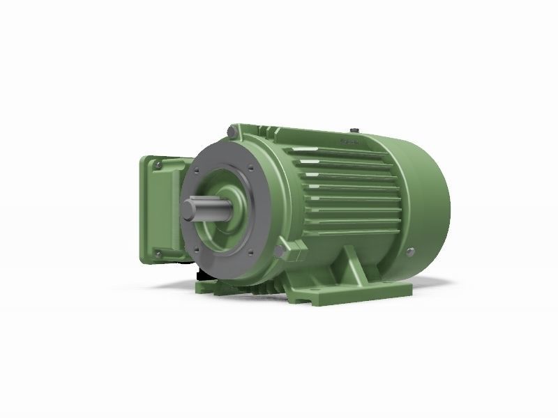 80 B34a Left IEC electric motor - 3D CAD model 3D model_1