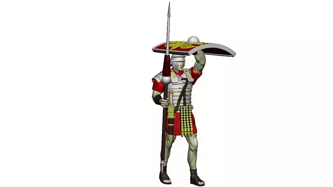 LEGIONARY TESTUDO 3 SPEAR 3D print model