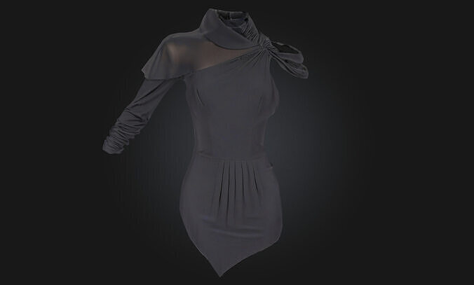 Asymmetrical Elegance Stylish Apparel Model for Fashion  3D model