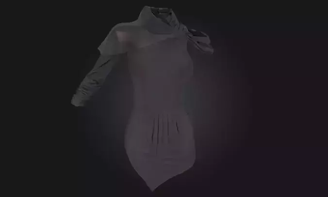 Asymmetrical Elegance Stylish Apparel Model for Fashion 