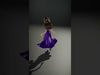 Elegant Evening Gown Character Rigged and Animated Low-poly 3D model_2