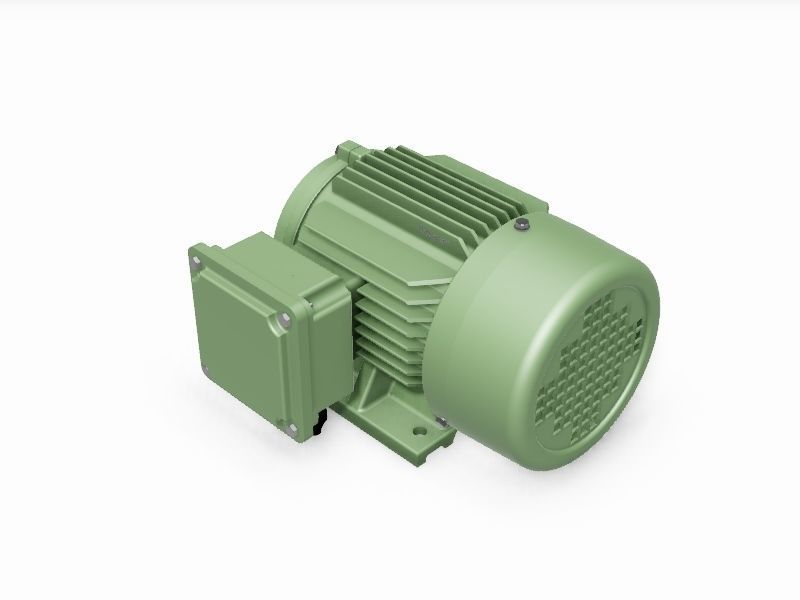 80 B34a Right IEC electric motor - 3D CAD model 3D model_3