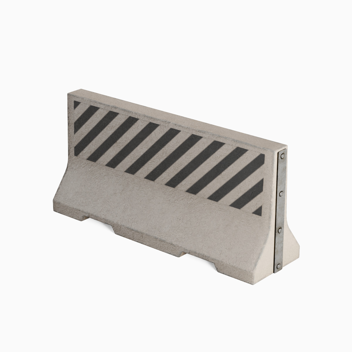 Large Concrete Barrier 05 Low-poly 3D model_4