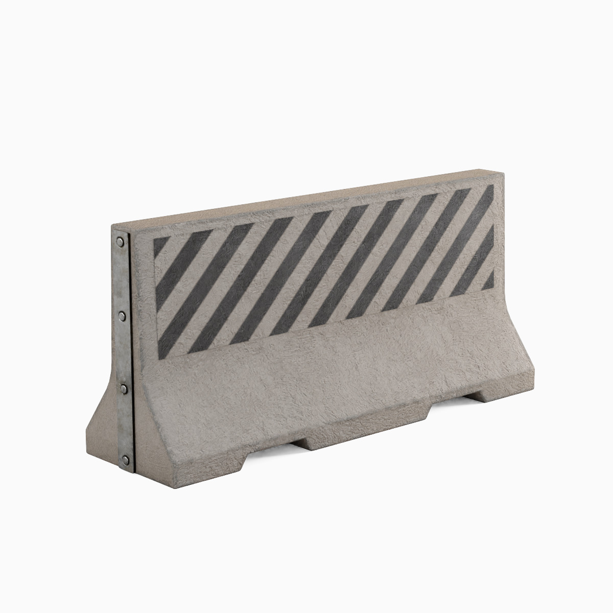 Large Concrete Barrier 05 Low-poly 3D model_3