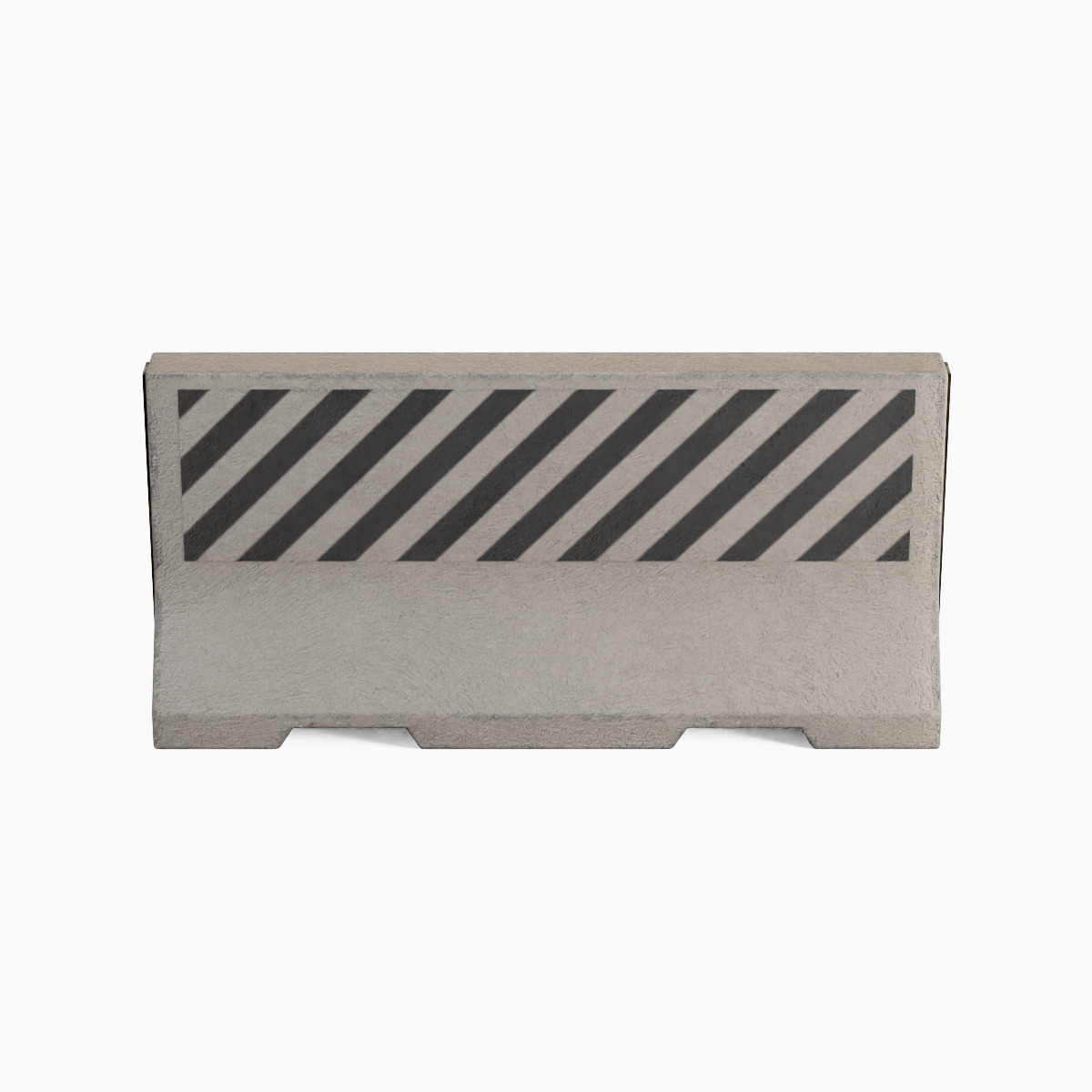 Large Concrete Barrier 05 Low-poly 3D model_5