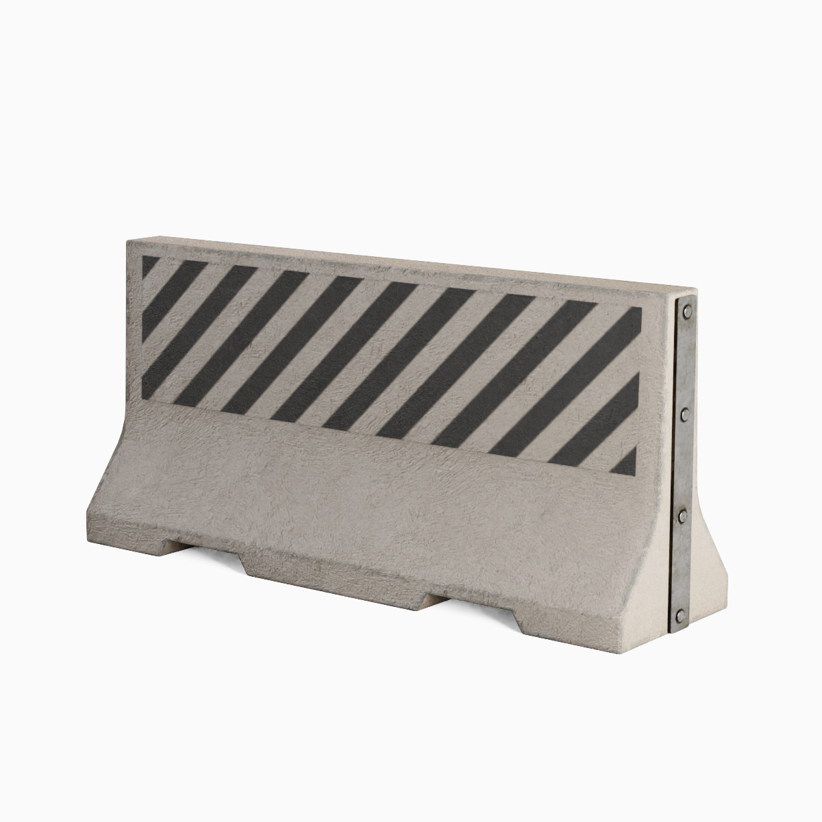 Large Concrete Barrier 05 Low-poly 3D model_1