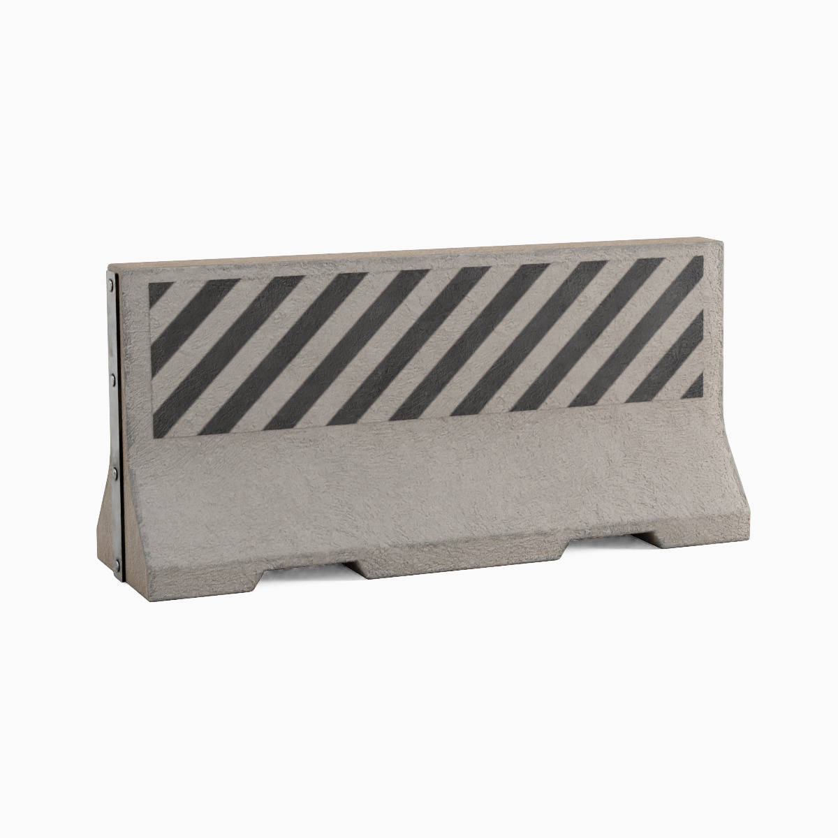 Large Concrete Barrier 05 Low-poly 3D model_2
