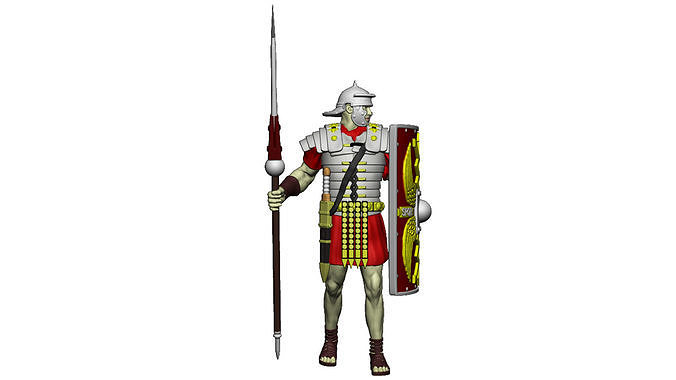 LEGIONARY TESTUDO 4 SPEAR LEFT 3D print model