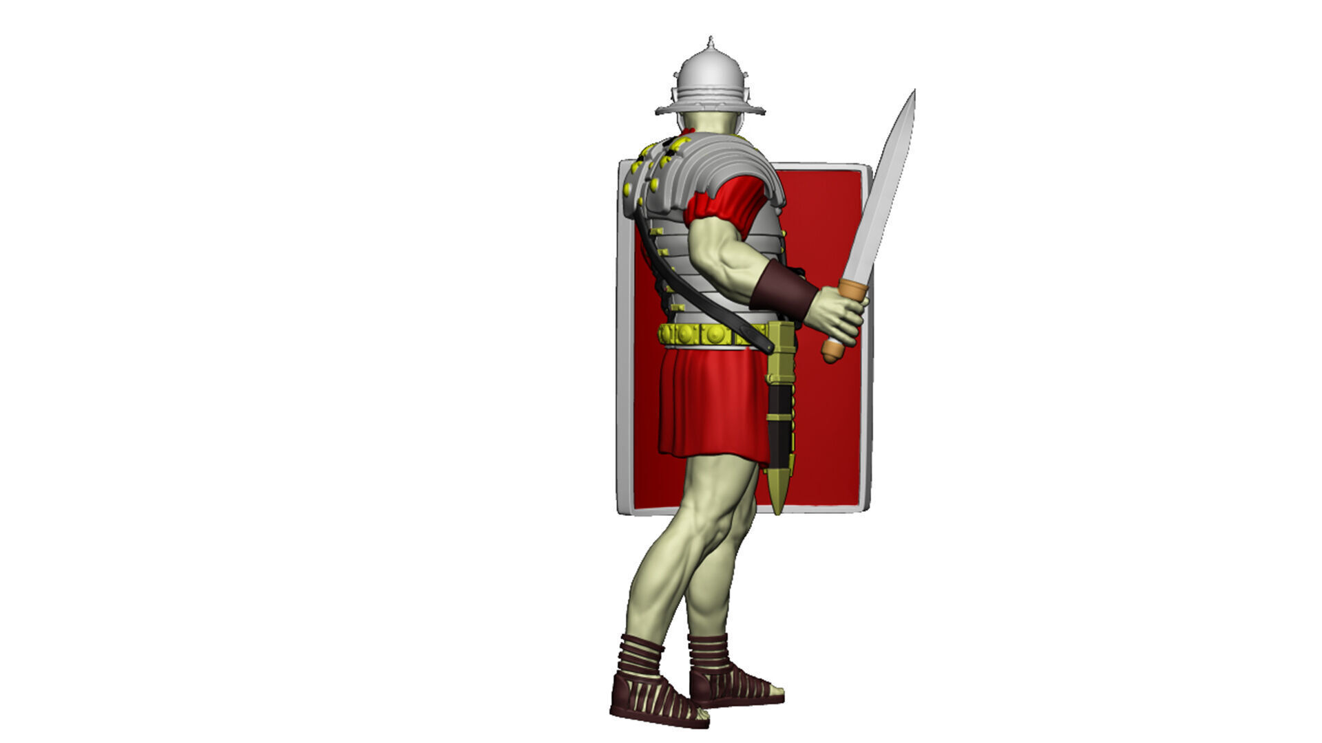 LEGIONARY TESTUDO 4 SWORD LEFT 3D print model_9