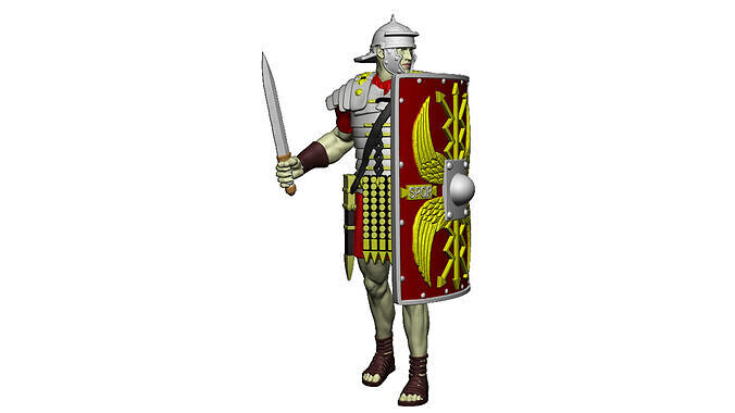 LEGIONARY TESTUDO 4 SWORD LEFT 3D print model