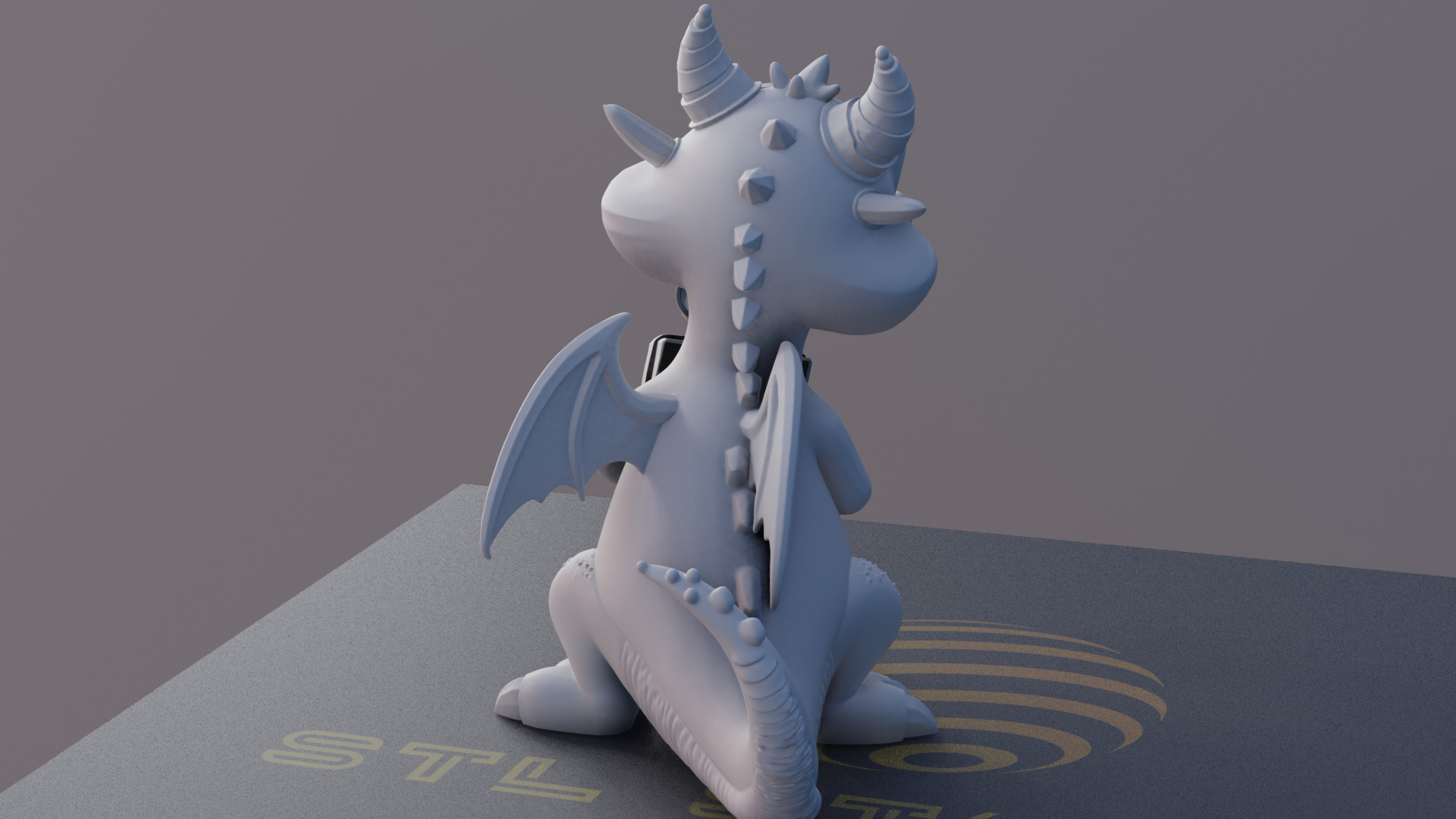 Cute Dragon Christmas Model with Gift 3D print model_11