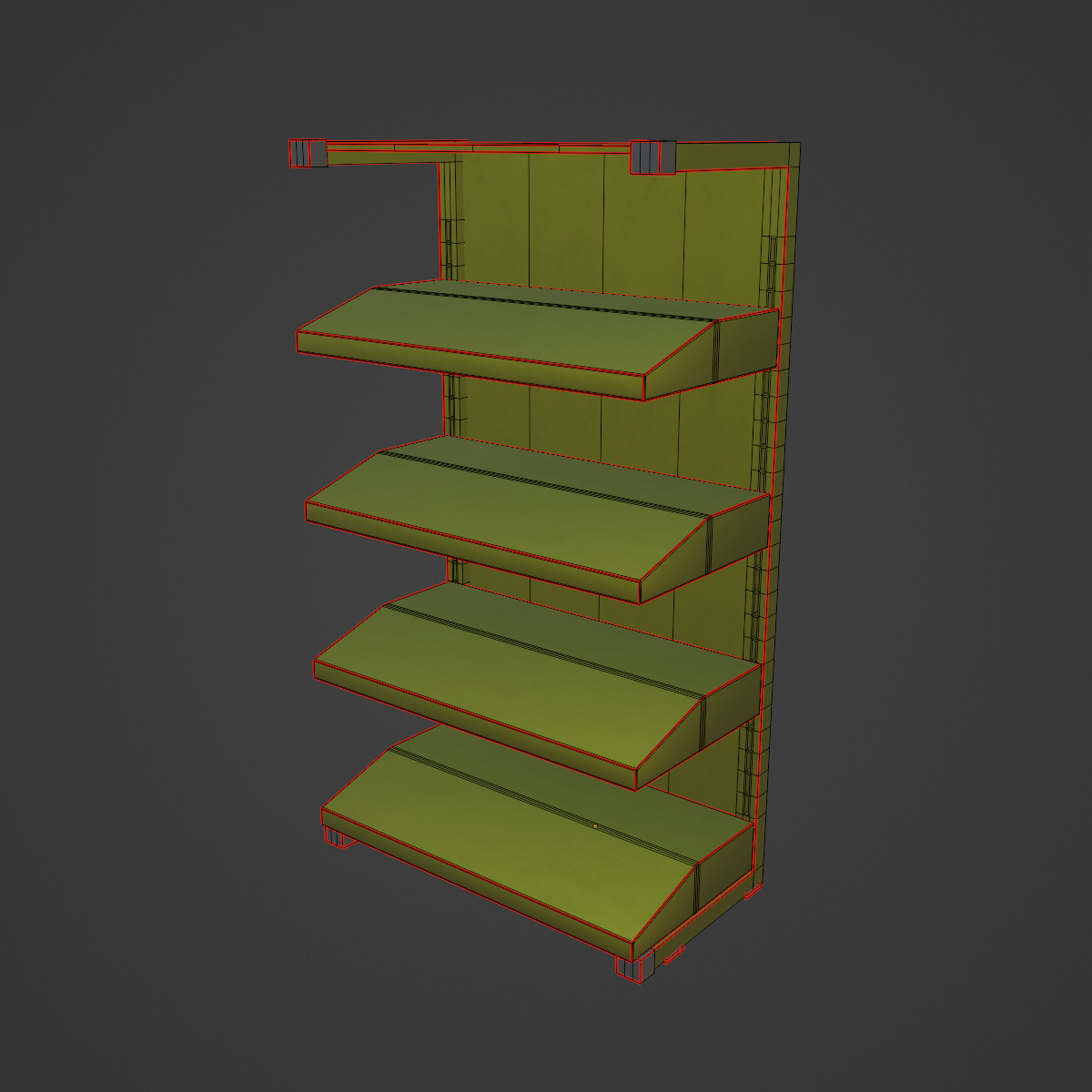 Medical Shelf 05 Low-poly 3D model_7