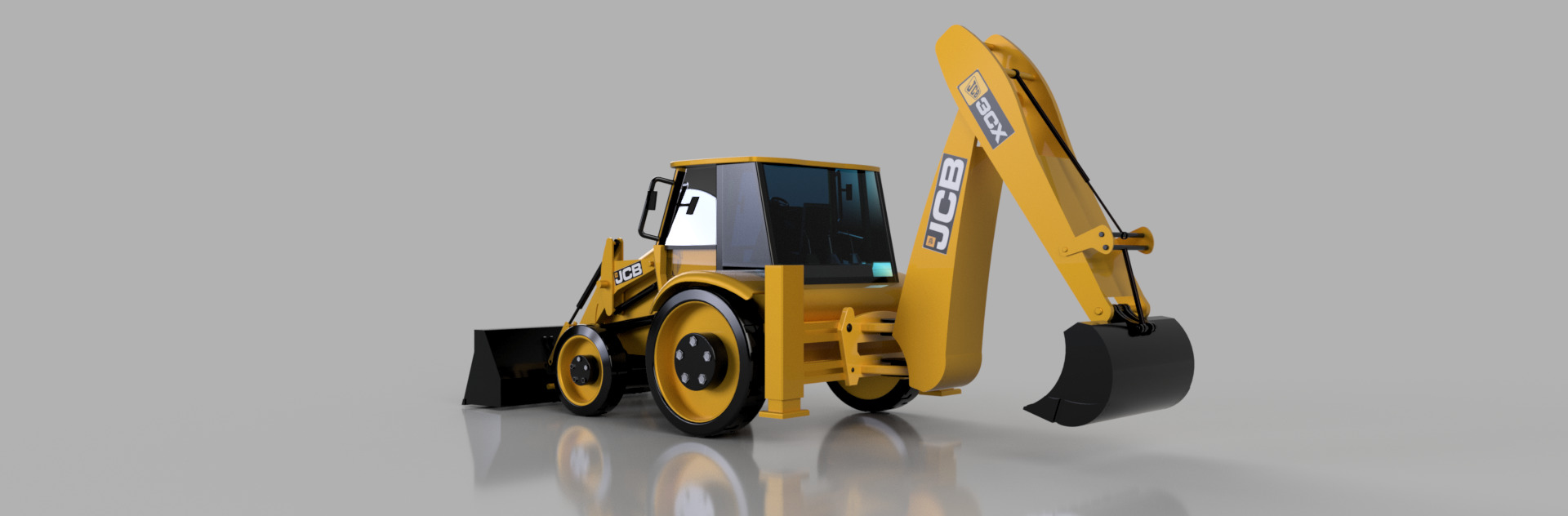 JCB 3D Model - Mechanical Design - STL and STEP Files 3D print model_2