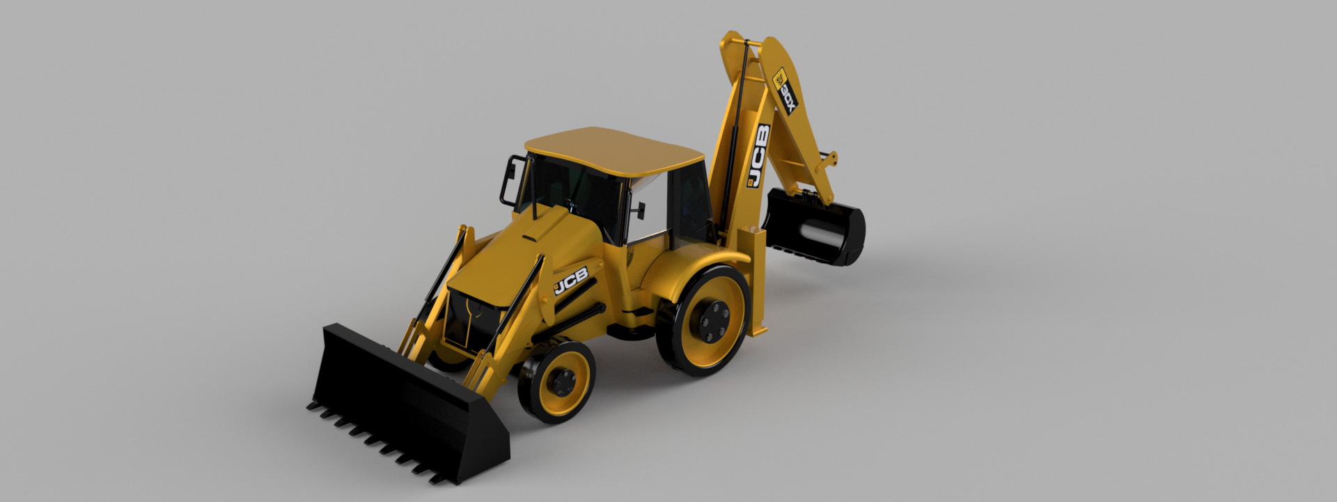 JCB 3D Model - Mechanical Design - STL and STEP Files 3D print model_3