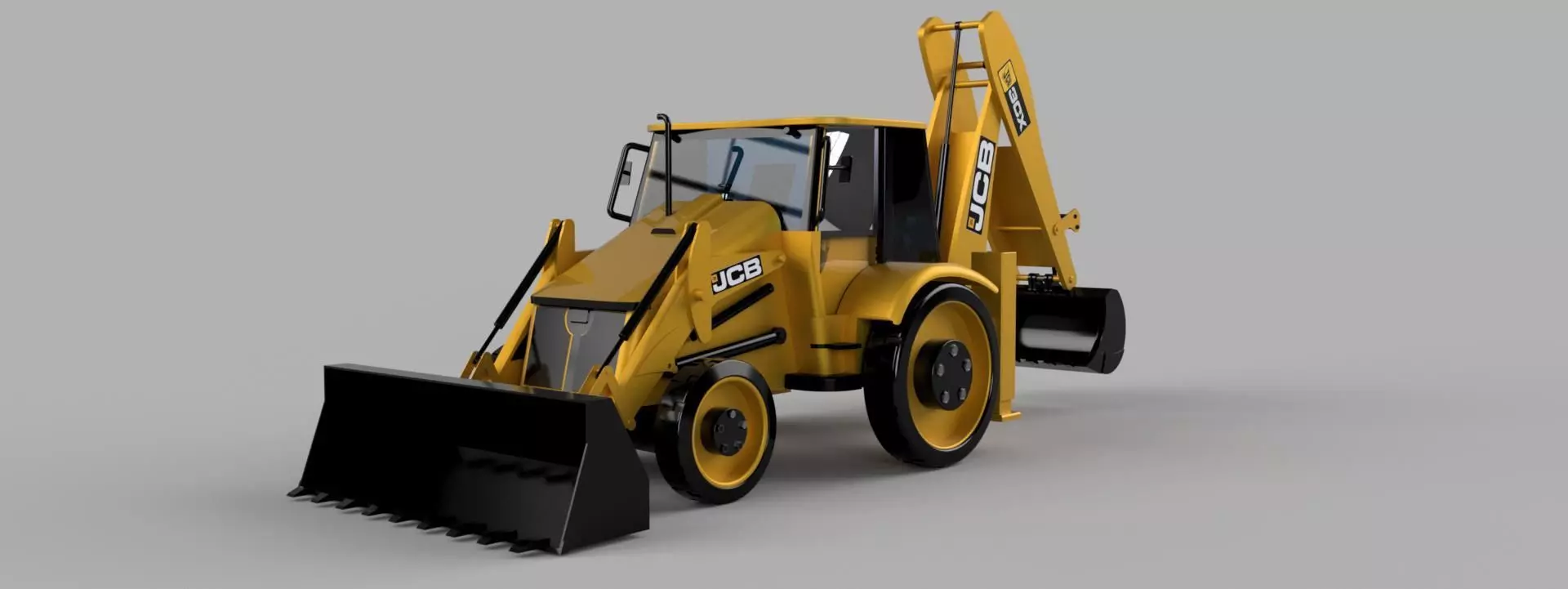 JCB 3D Model - Mechanical Design - STL and STEP Files 3D print model_0