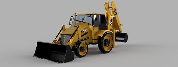 JCB 3D Model - Mechanical Design - STL and STEP Files 3D print model
