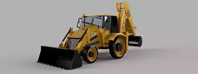 JCB 3D Model - Mechanical Design - STL and STEP Files 3D print model