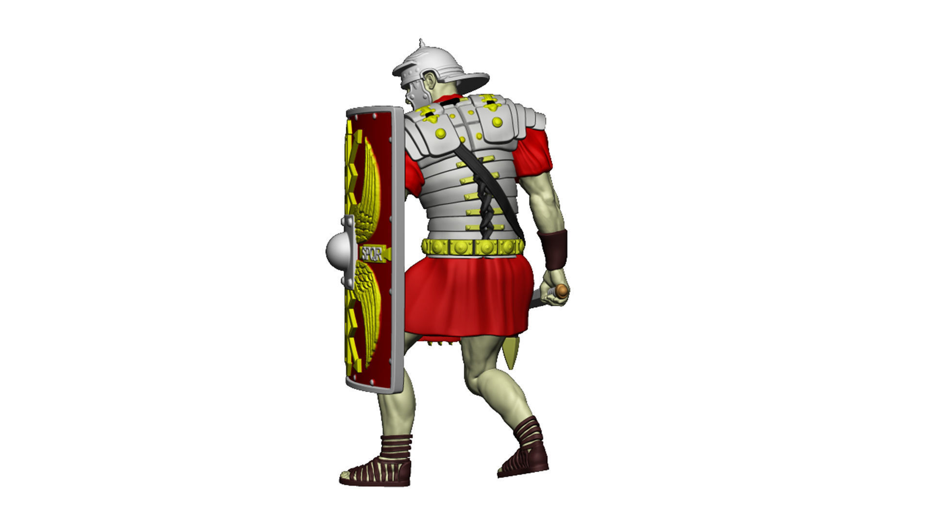 LEGIONARY TESTUDO 5 SPEAR CORNER 3D print model_8