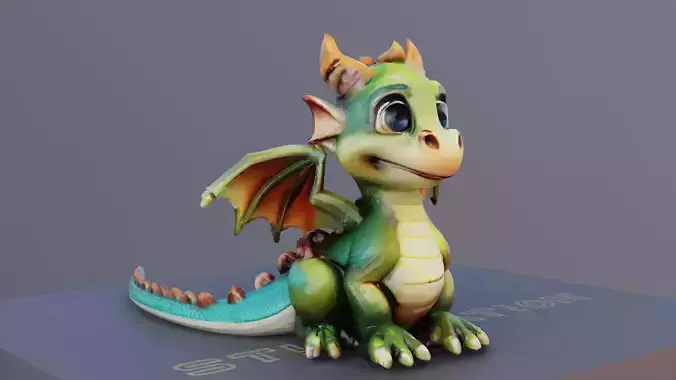 Smolwing the Dragon 3D Printable Cute Fantasy Creature