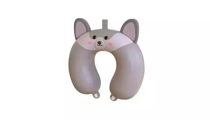 Cartoon Wolf U-Shaped Neck Pillow