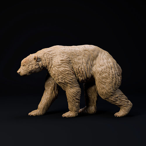 Arctodus Simus Short faced bear pre-supported 3D print model