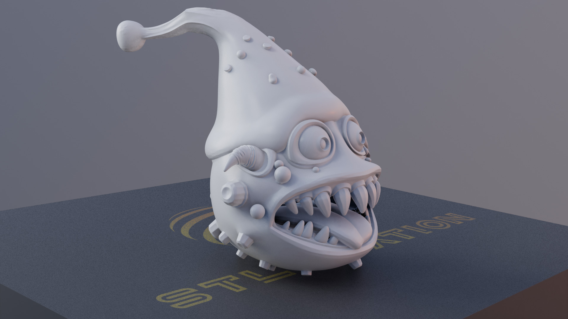 Jingle Maw 3D Printable Christmas Monster Mouth 3D print model_1