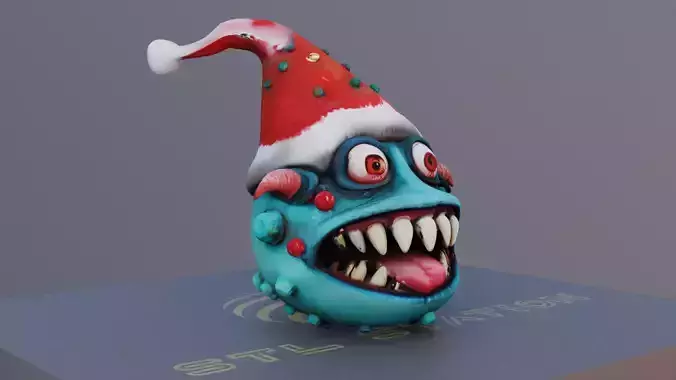 Jingle Maw 3D Printable Christmas Monster Mouth 3D print model