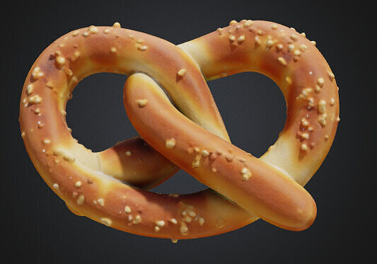 Bavarian Pretzel bayerische Brezel 3D model