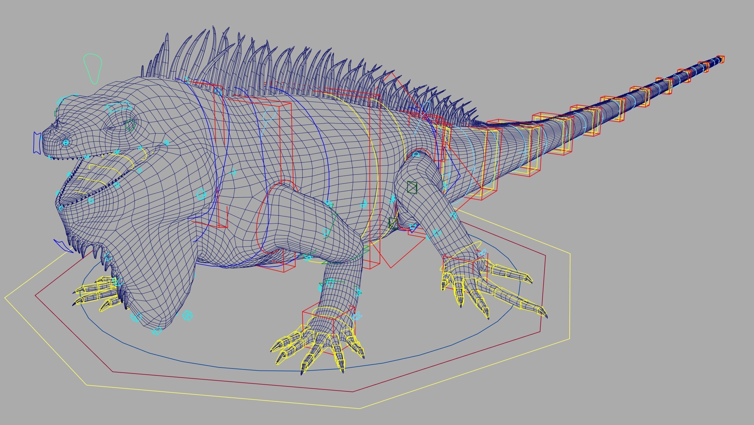 Iguana RIG 3D model_13