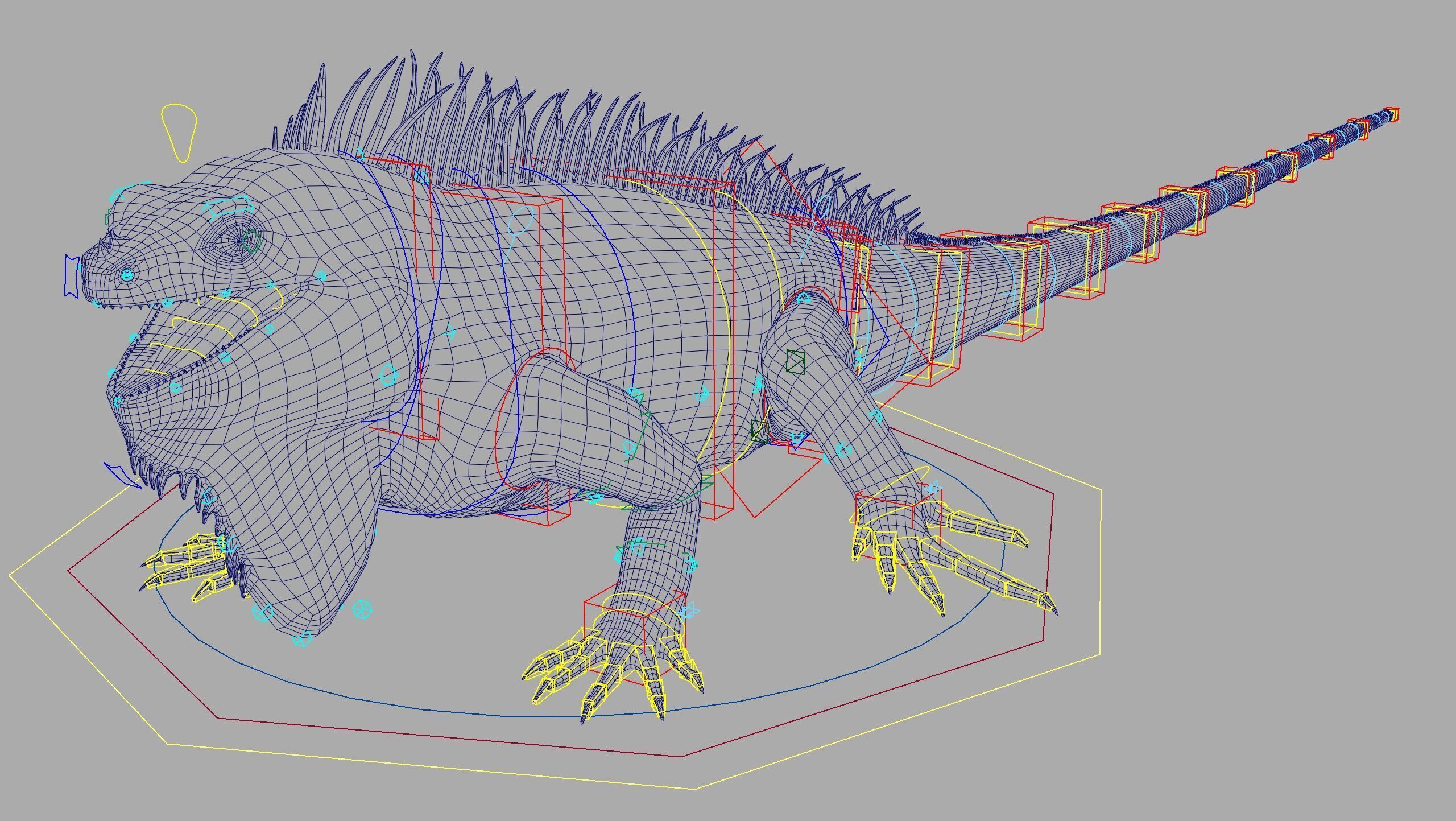 Iguana RIG 3D model_12