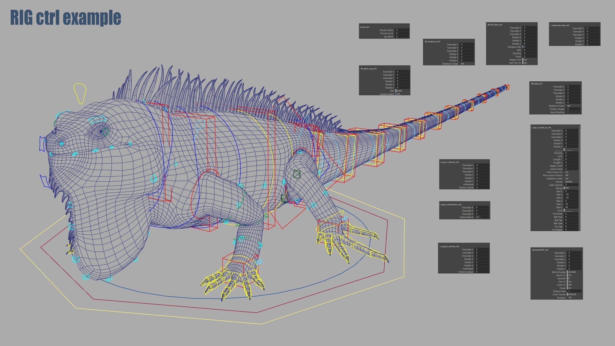 Iguana RIG 3D model_17