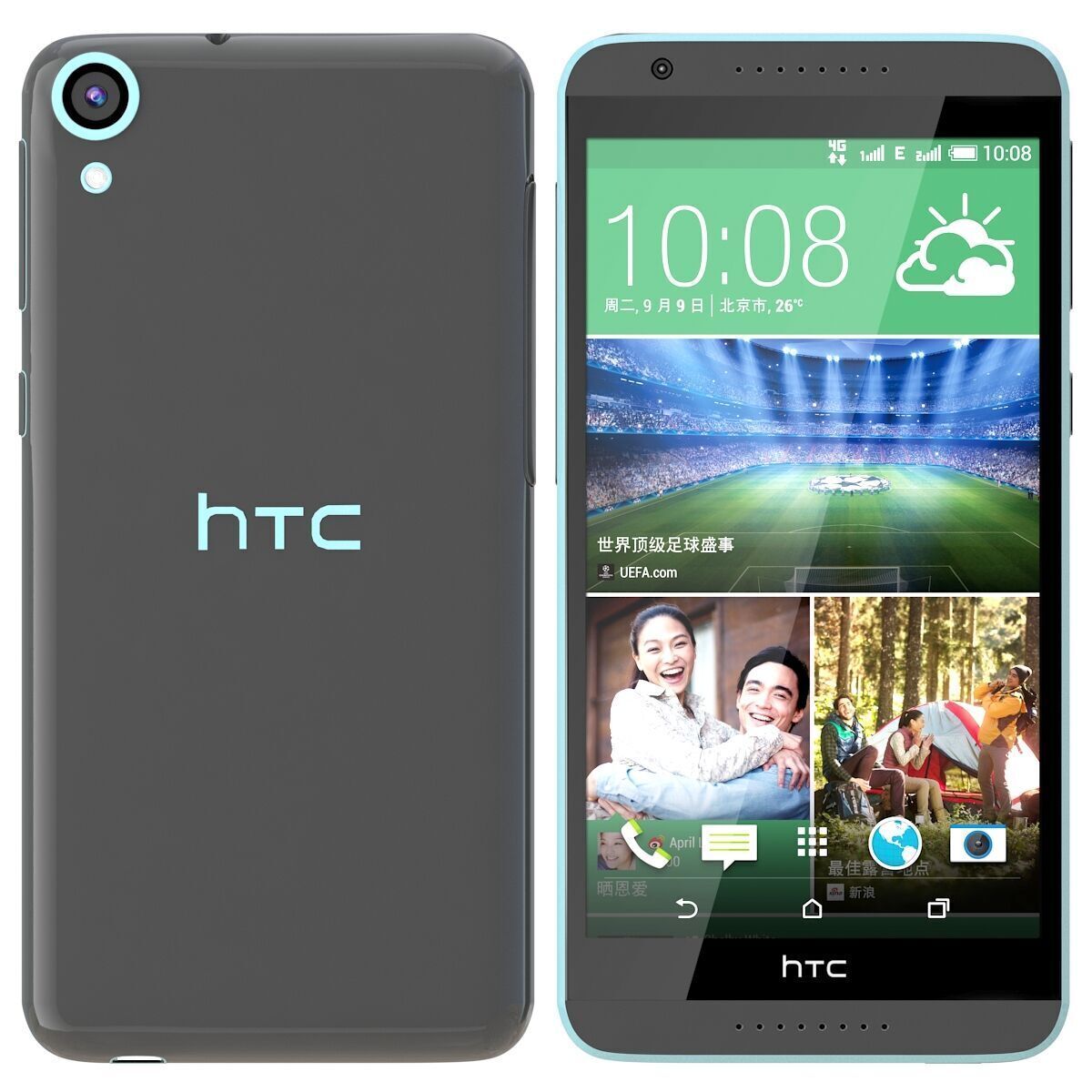 HTC Desire 820 Tuxedo Grey 3D model_2
