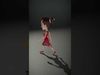 Animated Female Character in Red Dress Fully Rigged and Animated Low-poly 3D model_2