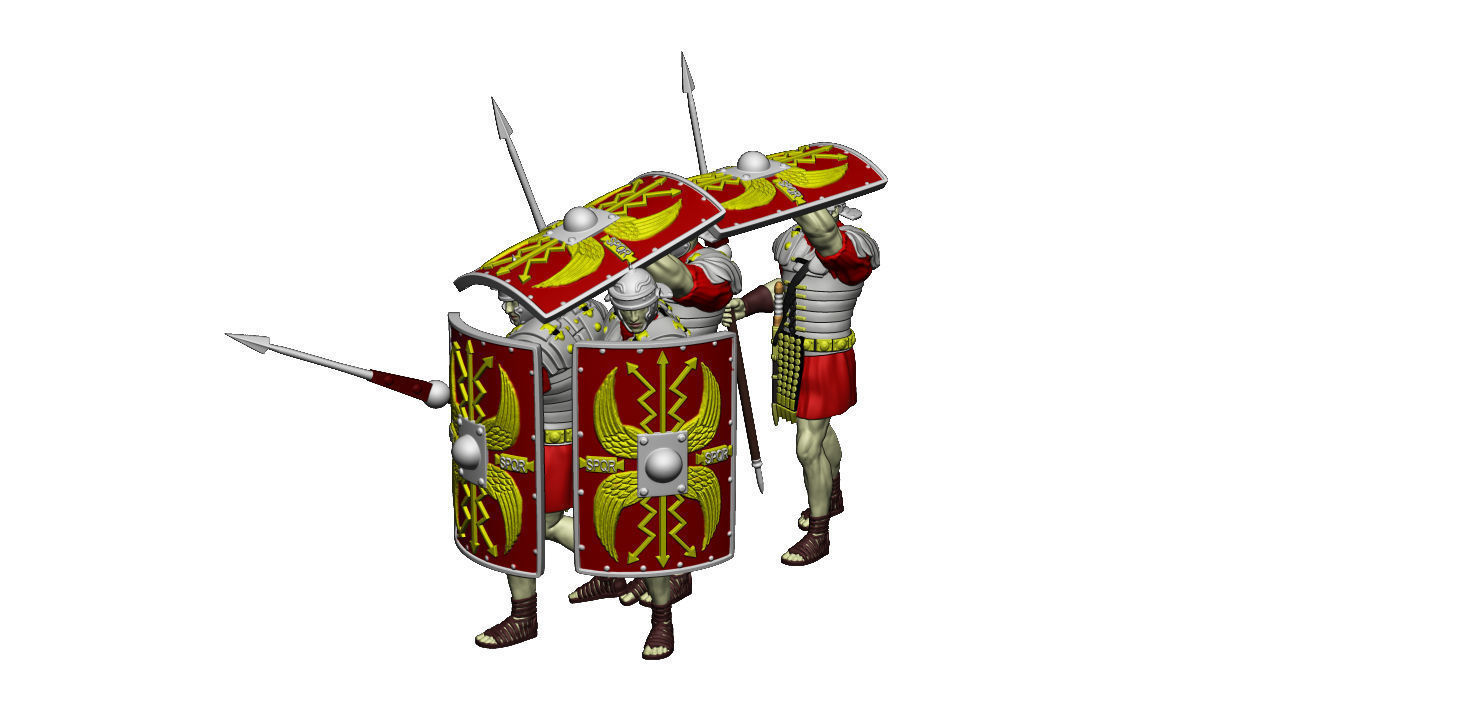 LEGIONARY TESTUDO FULL SET 3D Model Collection_25