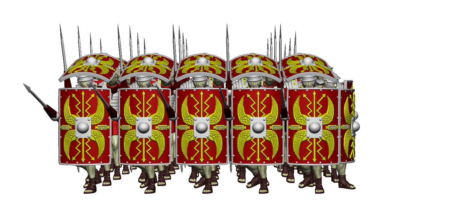 LEGIONARY TESTUDO FULL SET 3D Model Collection_20