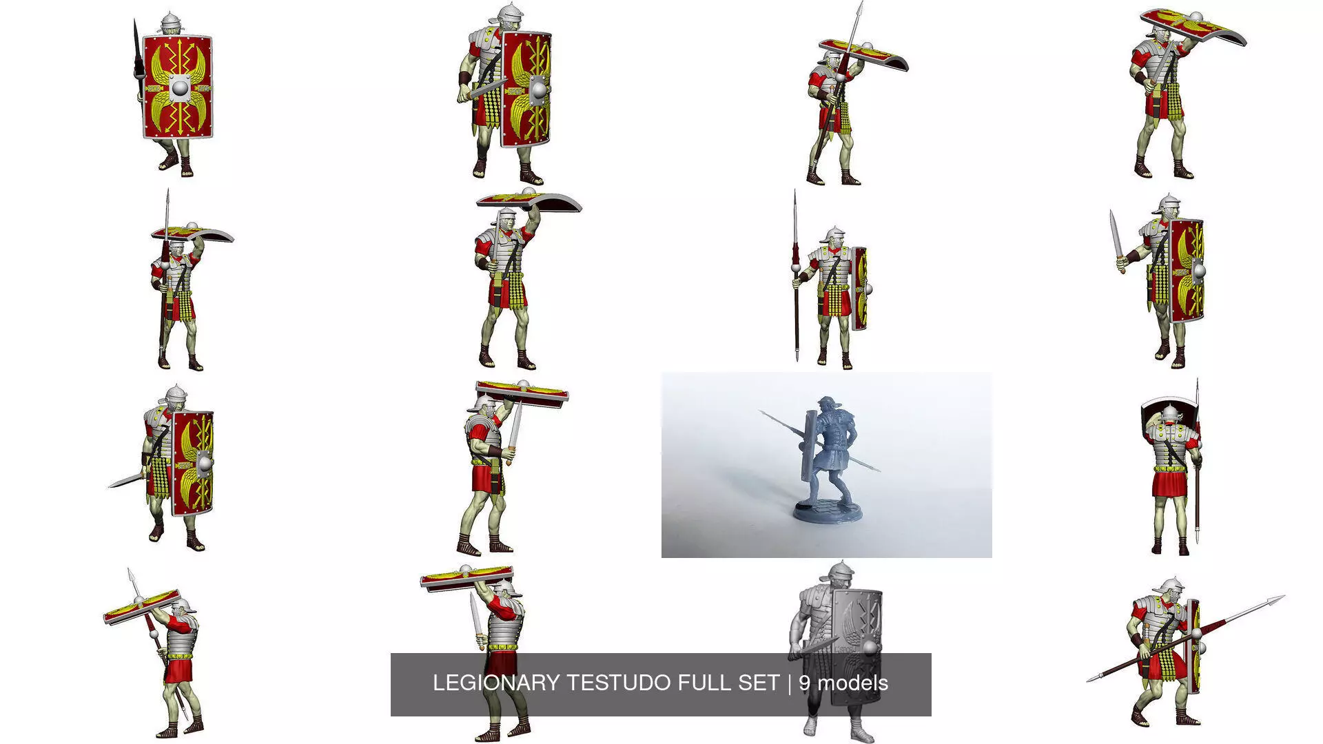 LEGIONARY TESTUDO FULL SET 3D Model Collection_19
