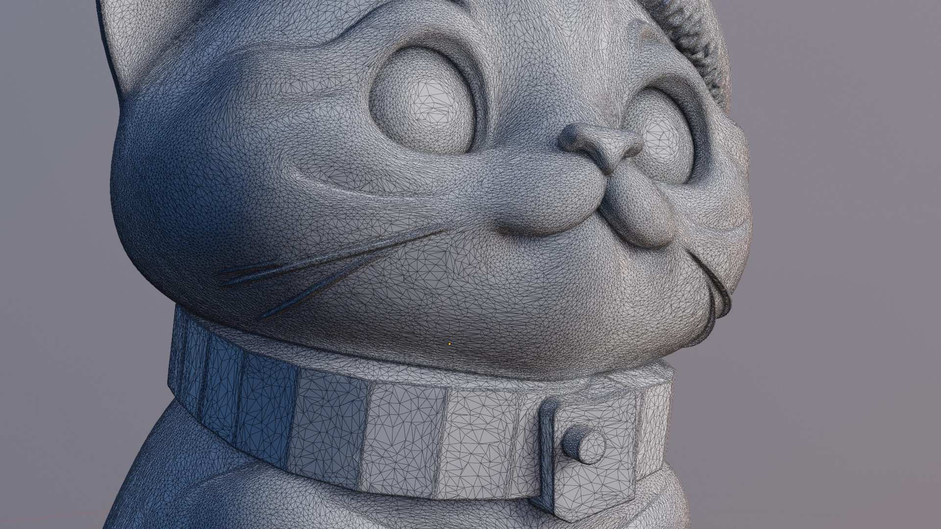 Festive Cat 3D Printable Christmas Cat Model with Santa Hat 3D print model_4