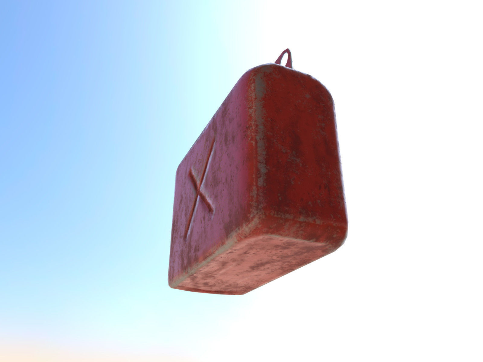 Gas Canister Low-poly 3D model_2