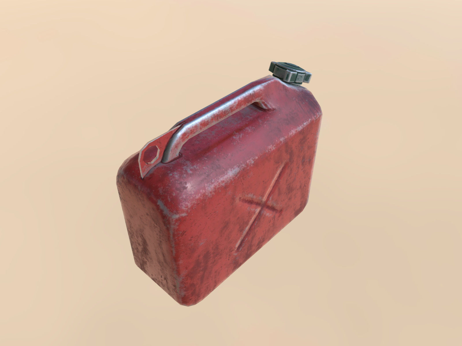 Gas Canister Low-poly 3D model_3