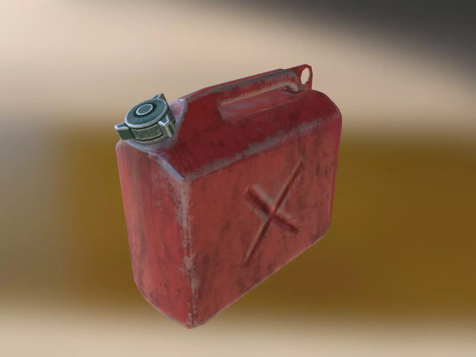 Gas Canister Low-poly 3D model_0