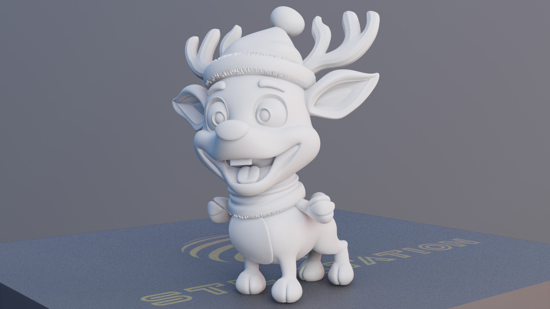 Christmas Reindeer 3D Printable Holiday Decor Model 3D print model_1
