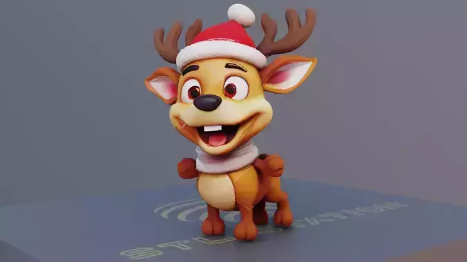 Christmas Reindeer 3D Printable Holiday Decor Model 3D print model