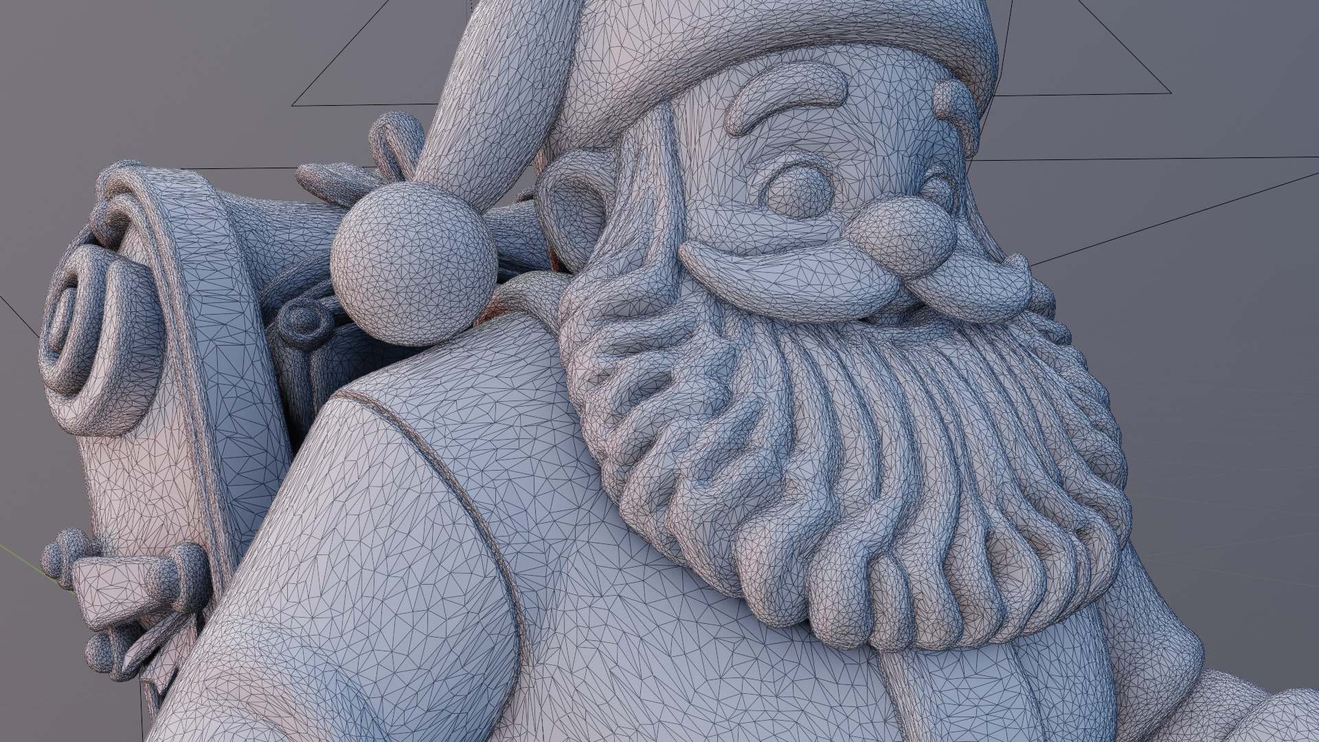 Santa in Sleigh 3D Printable Christmas Model 3D print model_5