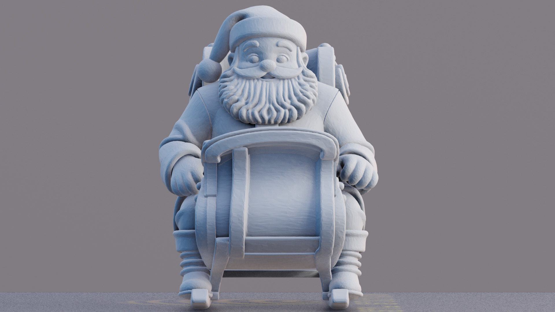 Santa in Sleigh 3D Printable Christmas Model 3D print model_10